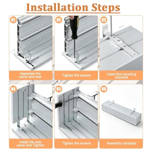 Wall Mount Curtain Pelmet Box Ceiling Double Track Cover 1.9m - Silver Finish