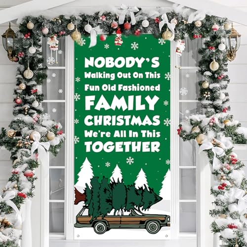 Funny Christmas Vacation Door Cover - Griswold Family Holiday Decor - Together Variation