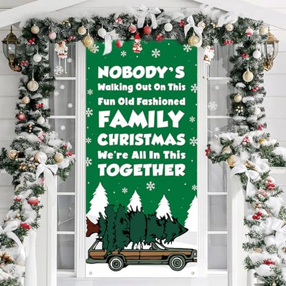 Funny Christmas Vacation Door Cover - Griswold Family Holiday Decor - Together Variation