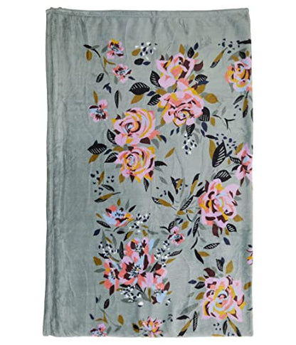 Vera Bradley Fleece Throw Blanket - One Size Rosy Outlook Plush Cozy Home Decor
