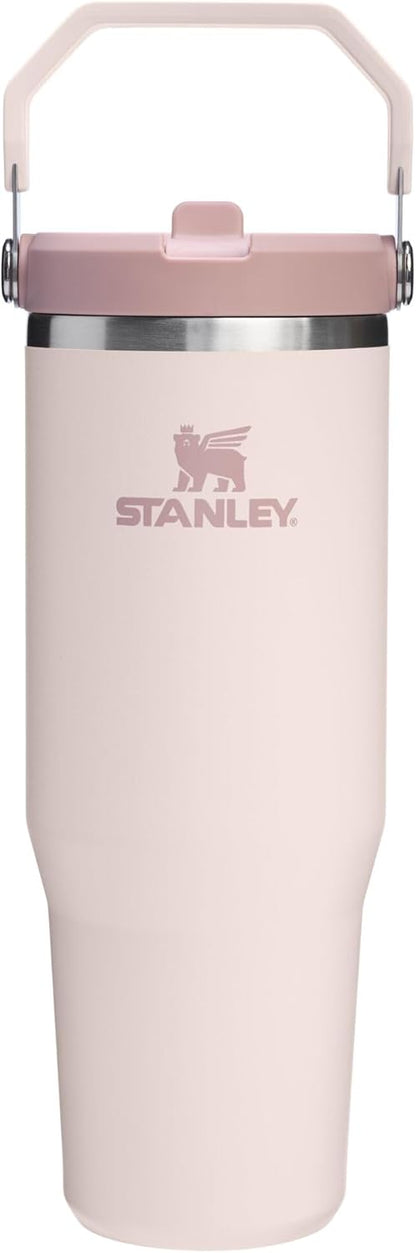STANLEY IceFlow 2.0 Tumbler - 30 oz Insulated Stainless Steel Water Bottle | Flip Straw & Handle | Rose Quartz
