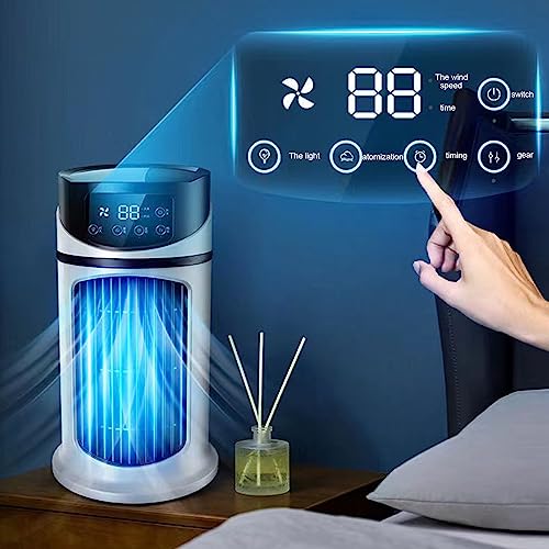 Portable USB Evaporative Air Cooler with Adjustable Fan for Bedroom Office