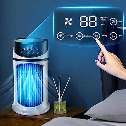 Portable USB Evaporative Air Cooler with Adjustable Fan for Bedroom Office