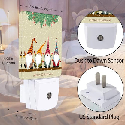 Christmas Santa Claus Night Light Dusk to Dawn Sensor Lamp Wall Decor for Home & Kids - Boys Girls Women Men Gifts