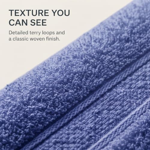 Purple Cotton Hand Towel Set 2 Pieces Soft Absorbent Quick Dry