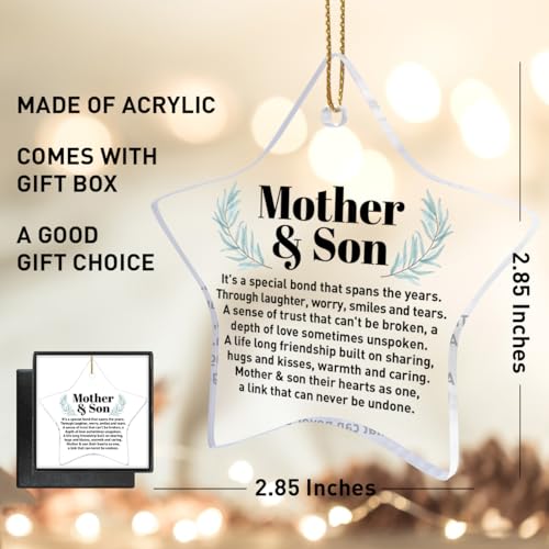 Son Mother Gift Christmas Ornament Q7 - Holiday Keepsake for Son & Mom
