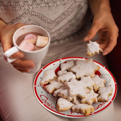 Christmas Cookies Plate Milk Jar Bowl Set with Claus Variation