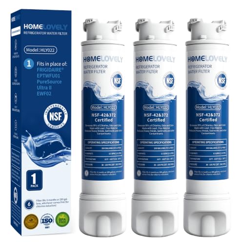 Water Filter Replacement Cartridge 3 Pack for Frigidaire & LG Refrigerators
