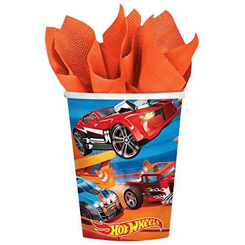 Hot Wheels Wild Racer Paper Cups - 9 oz. | Multicolor | Pack of 8