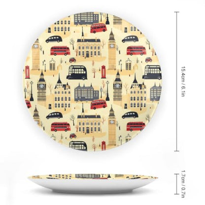 6-Inch UK Ceramic Decorative Plate Souvenir of London England - Bone China Art Dish