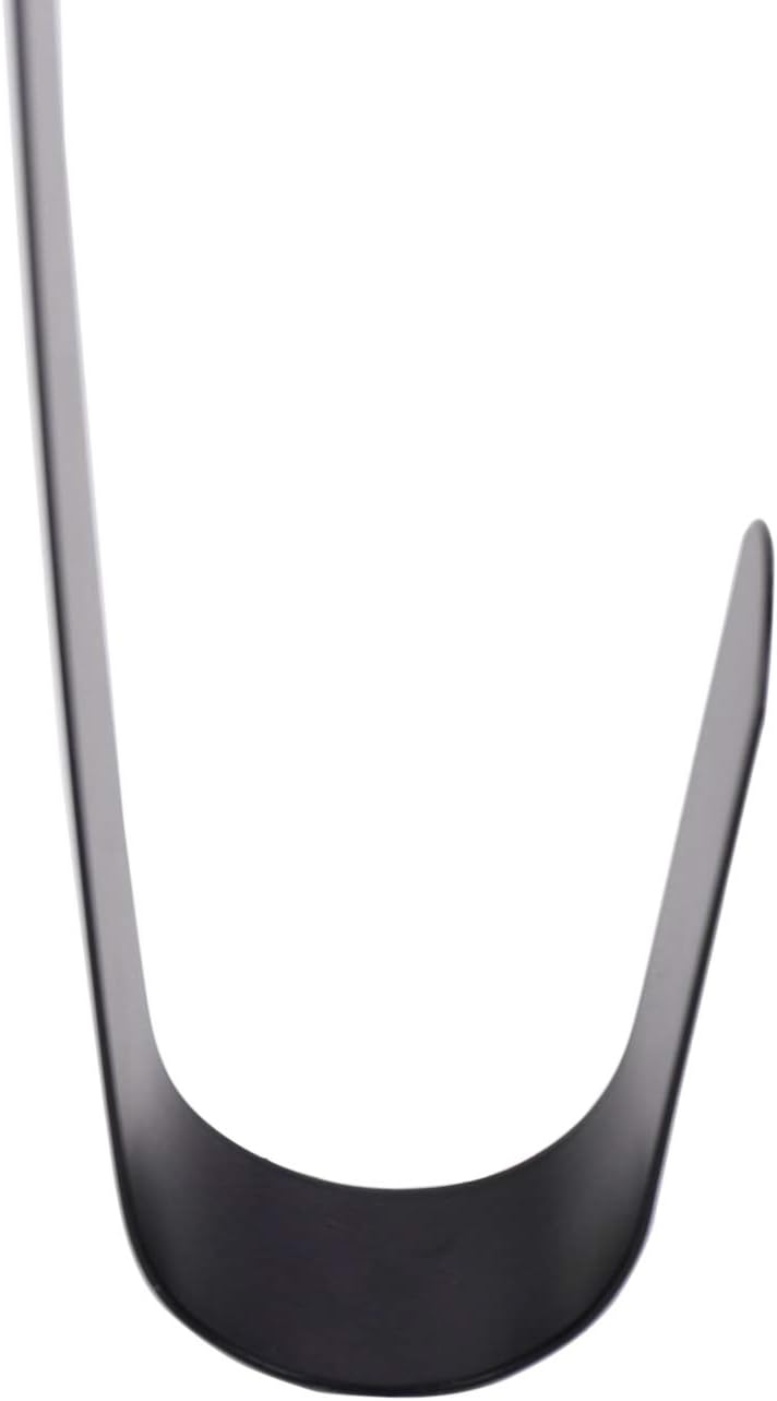 Sattiyrch 12" Wreath Hanger - Durable Steel Over The Door Hook for Front Door | Black Finish