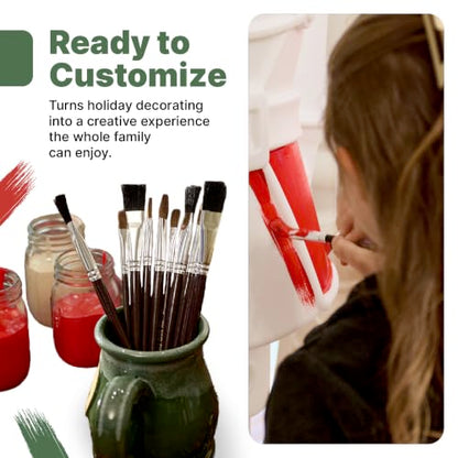 Large Outdoor Christmas Ornaments Set - Paintable, Weather-Resistant Holiday Decorations