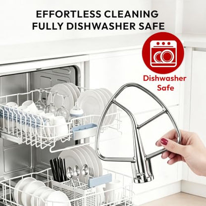 K45B Stainless Steel Flat Beater for KitchenAid 4.5 & 5 Qt Tilt-Head Mixers