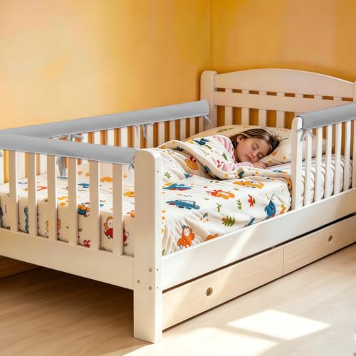 Reusable Bed Railing Cover for Child Safety - Gray 3-Pack
