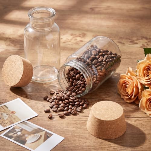 Large Cork Stoppers Set - Wooden Bottle Seals for Wine, Oil, Vinegar
