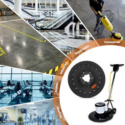 19-Inch Floor Buffer Pad Driver Holder for 20-Inch Buffers - Universal Scrubber Attachment