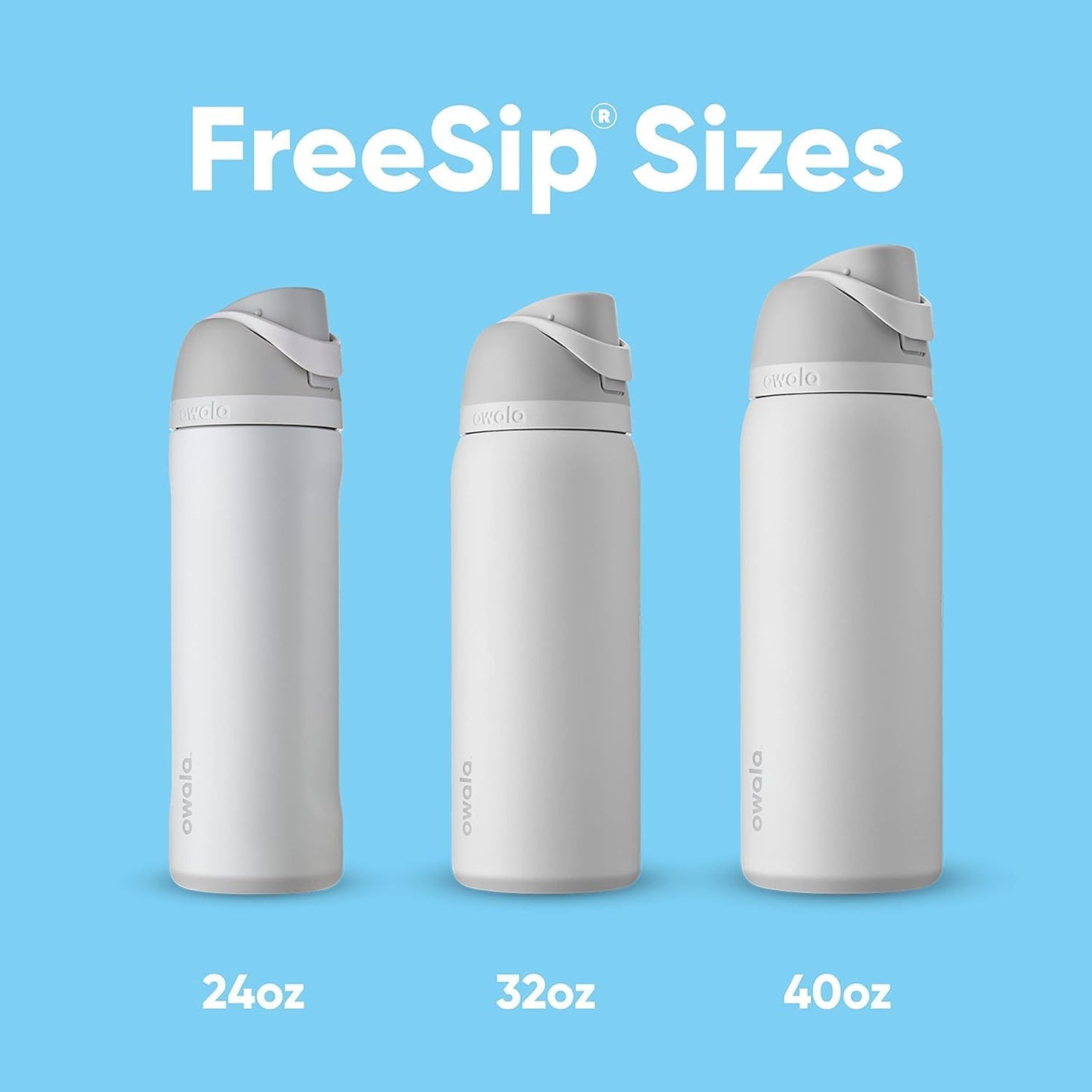 Owala FreeSip Insulated Stainless Steel Water Bottle - BPA-Free, 40 Oz, Surfs Edge | Perfect for Sports & Travel
