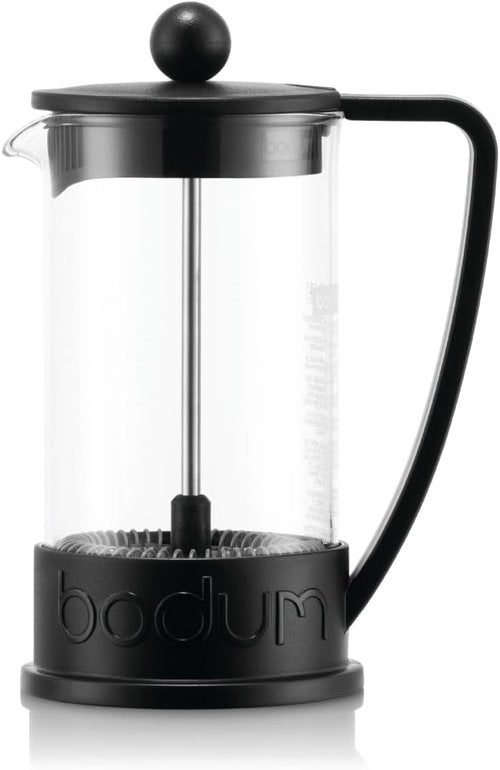 Bodum 12oz Brazil French Press Coffee Maker - High-Heat Borosilicate Glass, Black Finish