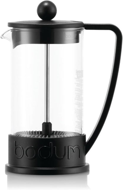 Bodum 12oz Brazil French Press Coffee Maker - High-Heat Borosilicate Glass, Black Finish