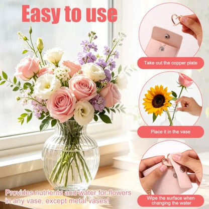Copper Heart Flower Preservative for Vase - Rose Gold Floral Food