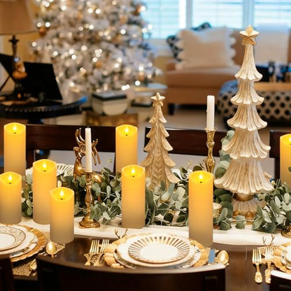 72-Pack Ivory Flameless Candles LED Pillar Set with Remote Timers - Variation of THIS listing
