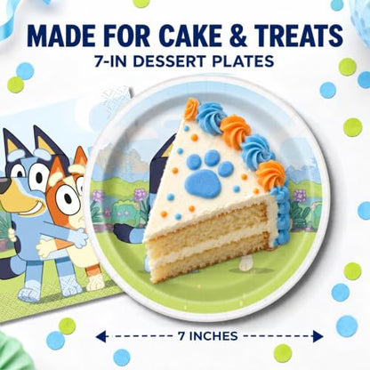Bluey Birthday Party Supplies Set for Kids - Serves 16 Guests