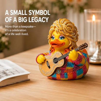 Dolly Duck Figurine - Country Chic Memorial Duck for Music Lovers - Variation #01