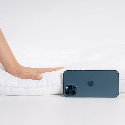 Pozino Flat Thin Pillows for Sleeping - Ultra Low 2.5 Inch Queen Size, Down Alternative for Side & Back Sleepers