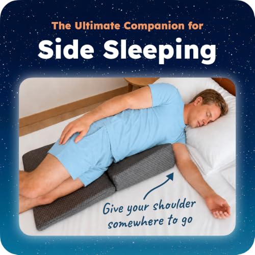 Calma Side Sleeper Pillow for Shoulder Pain Relief - Extra Long, Adjustable Support