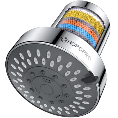 Chrome High Pressure 4-Inch Filtered Shower Head with 5 Settings