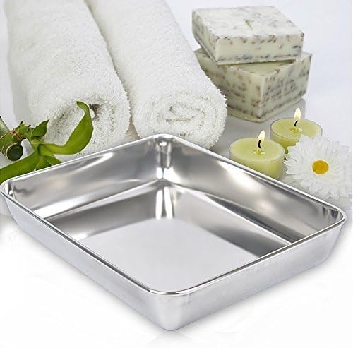 Heavy Duty Stainless Steel Baking Sheet by [Brand Name] - Superior Mirror Finish | Dishwasher Safe, 9.65 x 11.8 x 2.36 Inches