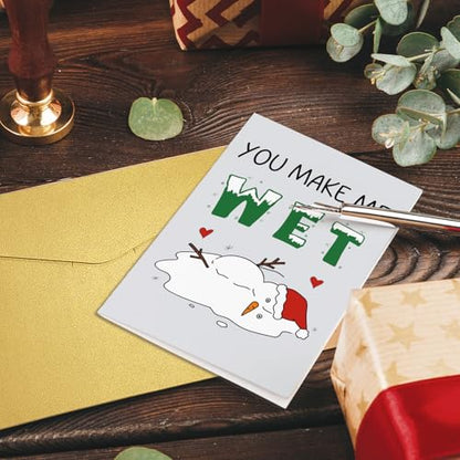 Men Naughty Christmas Card - Rude Holiday Greeting for Husband & Boyfriend