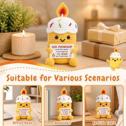 Funny Best Friend Birthday Gifts for Women - Positive Friendship Crochet Doll - Friend Gifts