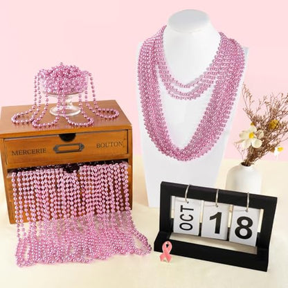 Pink Bead Necklaces - Mardi Gras, Christmas, Valentine's Day Party Favors - Light Pink Variation