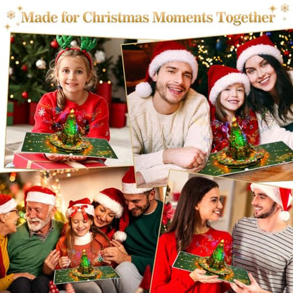 Musical Christmas Tree Pop Up Card with Lights & 32 Sec Music - Christmas Tree Variation