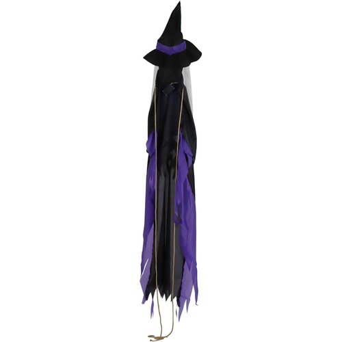 Haunted Hill Farm Talking Witch Tree Hugger with Light-Up Eyes and Attached Ropes, Halloween Prop for Battery Operated Scary Outdoor Halloween Decorations, Spooky Halloween Fright Props
