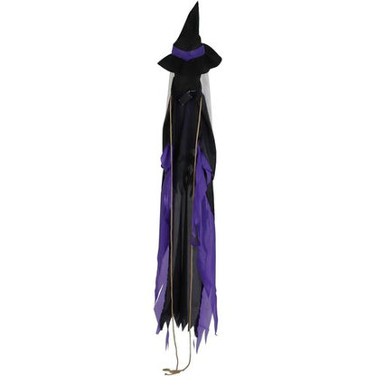 Haunted Hill Farm Talking Witch Tree Hugger with Light-Up Eyes and Attached Ropes, Halloween Prop for Battery Operated Scary Outdoor Halloween Decorations, Spooky Halloween Fright Props