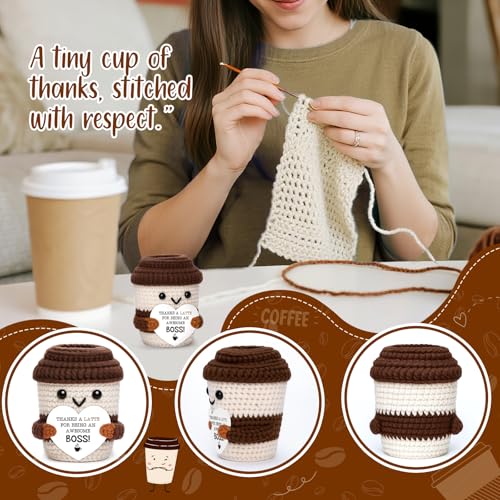 Boss Crochet Coffee Mug - Boss Day Gifts for Women Men Christmas