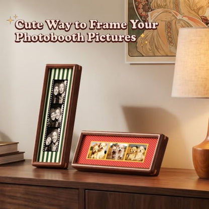 Photo Booth Strip Frame and Key Organizer for 1.5x8, 2x6 & 2x8 Inch Photos