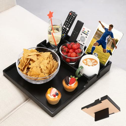 Black Oversize Couch Table Insert for Sectionals - Sofa Middle Seat Organizer