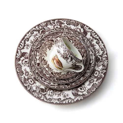Spode Woodland 5-Piece Thanksgiving Dinnerware Set with Pheasant Design