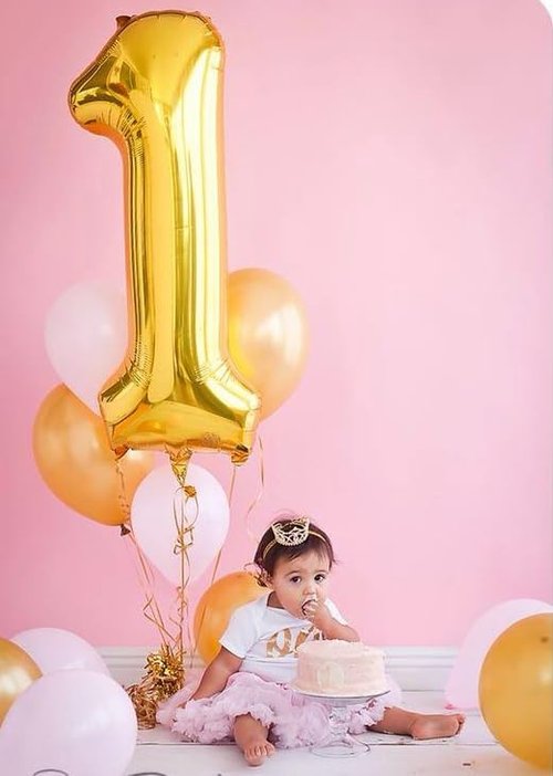 Gold Number 25 Balloon - 40 Inch Metallic Birthday Decoration for 25th Anniversary Celebrations