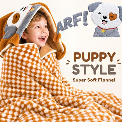 Kids Puppy Sleeping Bag - Brown 2-in-1 Nap Mat for Toddler Boy