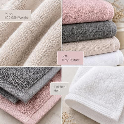 Dark Grey Turkish Cotton Bath Towel - 600 GSM Ultra Soft & Absorbent Luxury Hotel Spa Collection, 28x56 Inches