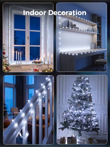165FT Connectable LED Rope Lights with Remote Control - Cool White