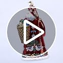 Norwegian Santa Glass Ornament Christmas Tree Holiday Decoration