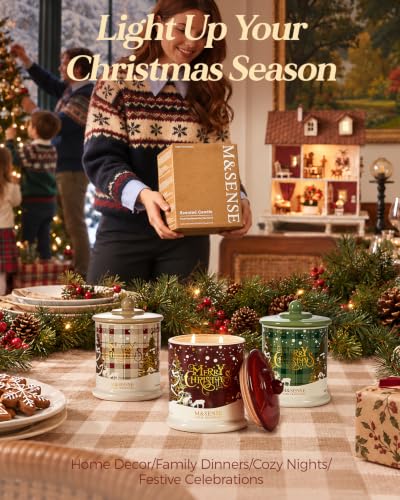 Christmas Eggnog Soy Candle - 2 Wick, 12.7oz Winter Gift & Decor