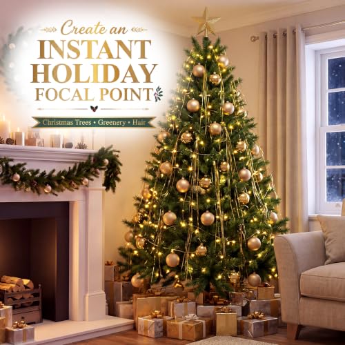 Sumind 14000 Pcs Gold Christmas Icicle Tinsel Decorations for Holiday Tree & Party