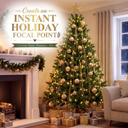 Sumind 14000 Pcs Gold Christmas Icicle Tinsel Decorations for Holiday Tree & Party