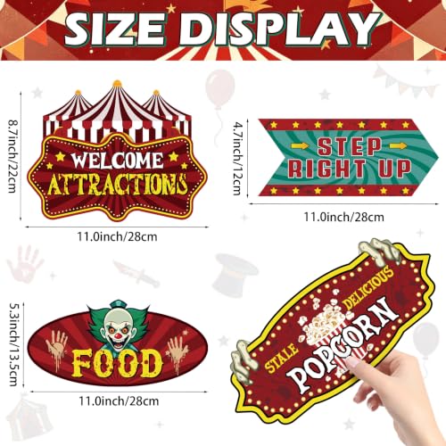Halloween Carnival Directional Signs - 20 Pack for Party Decorations